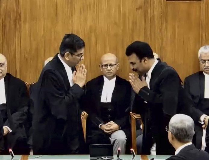 Kotiswar Singh, Mahadevan Take Oath as Supreme Court Judge